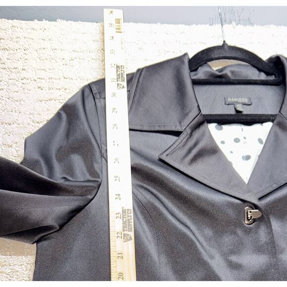 Madison Petite Black Jacket 3/4 Sleeve Size 12P Women’s A-Line Career - Picture 6 of 8